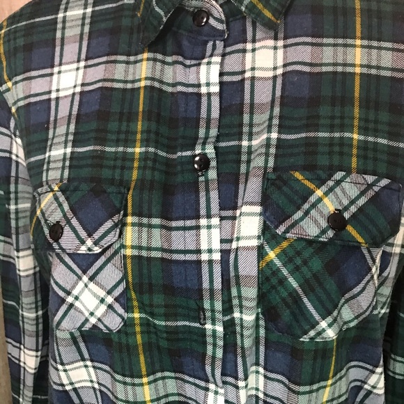 G Collection long sleeve flannel plaid Women’s L - Picture 4 of 12